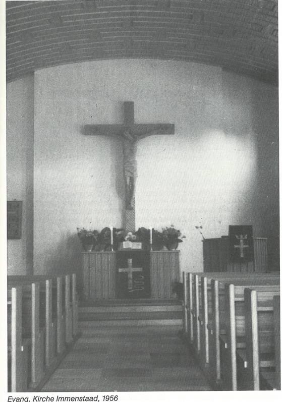 Evangelische Kirche Immenstaad Innenraum 1956