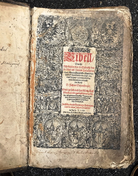 Johan Dietenberger Bibel von 1571 | Schenkung von Edwin Bucher, Kluftern